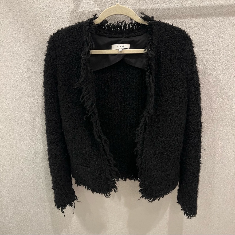 IRO Black Open Front Cardigan